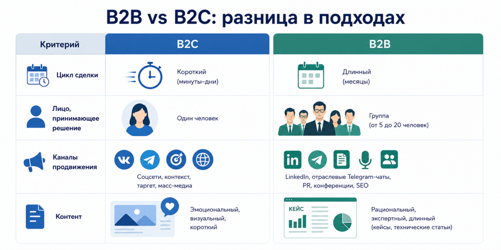 B2B vs B2C разница в подходах